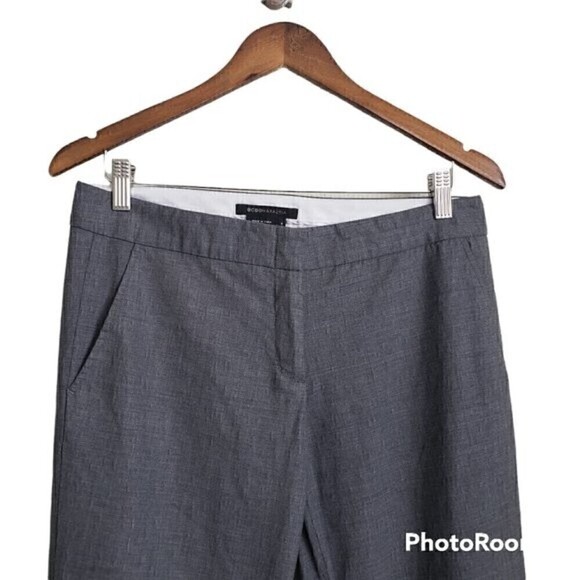 BCBG MAXAZRIA Carla straight leg gray wool trouser pants size 8 - Picture 2 of 8